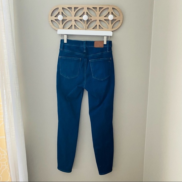 Madewell 10" High-Rise Skinny Denim Jeans Dark Blue Sz 26 - Picture 2 of 10